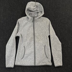 Marmot Jacket Women's Medium Gray Full Zip Hooded Fleece Pockets Outdoor